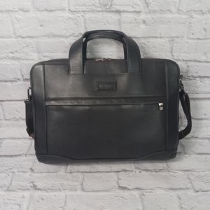 Hartmann black leather briefcase